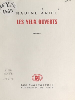 cover image of Les yeux ouverts